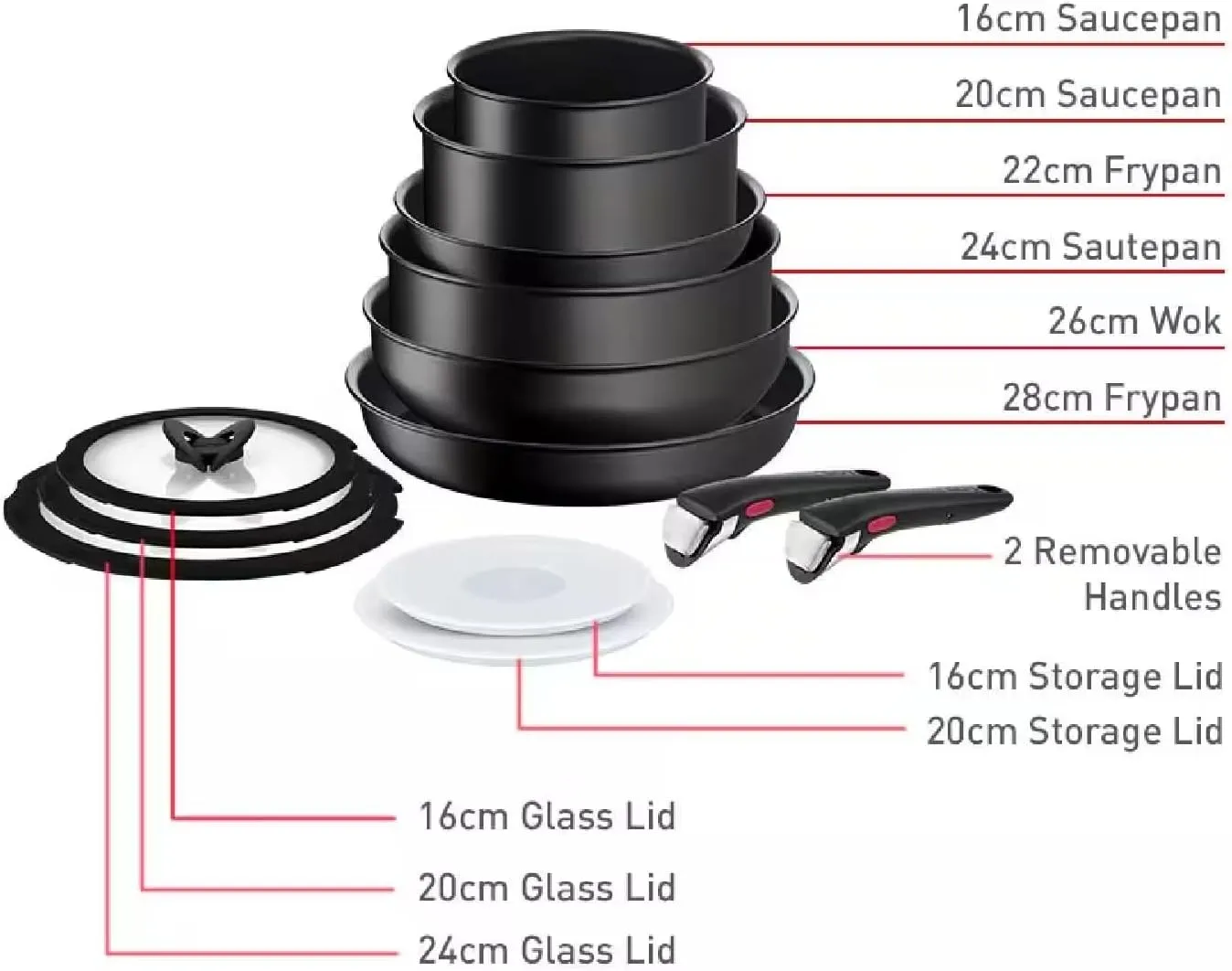 سرویس اینجینیو آنلیمیتد 13 پارچه تفال مدل L7639002 – تصویر ۲