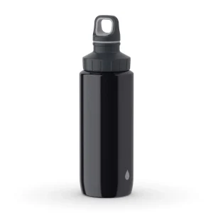 قمقمه استیل تفال مدل Drink2Go مشکی اصل ۰.۶ لیتری طرح قطره آب