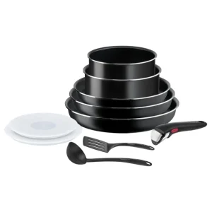 سرویس اینجینیو آنلیمیتد ایزی 10 پارچه تفال مدل L1599902 (تابه 22/24/26 + قابلمه 16/18 + 2 درب شیشه ای + دستگیره + 2 ابزار)