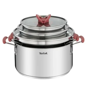 سرویس قابلمه ۶ پارچه استیل تفال مدل Opti Space G720S674 سایز ۱۸ و ۲۰ و ۲۴ اصل