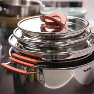 سرویس 6 پارچه استیل اپتی اسپیس نارنجی تفال مدل G720S604 ( تابه 24,28 / قابلمه 20,18) – تصویر ۲