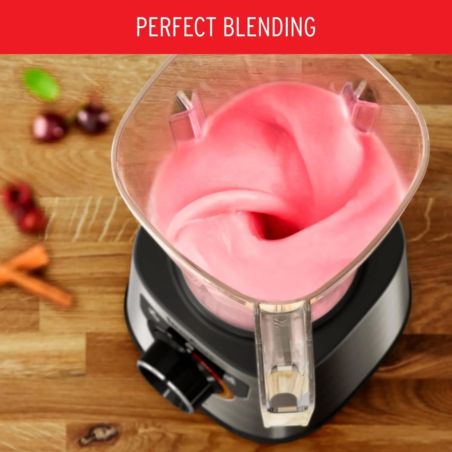 چرخش گردابی و بافت یکدست اسموتی در پارچ مخلوط کن مولینکس LM88HD27