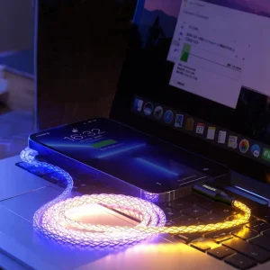 شارژ گوشی و لپ تاپ با کابل تایپ سی نورانی فیلیپس مدل DLC5130C